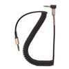 Plug Male To Male Elbow Spring Cable Gold-plated Plug Audio Wire Audio Cable Aux Cable Car Aux Cord