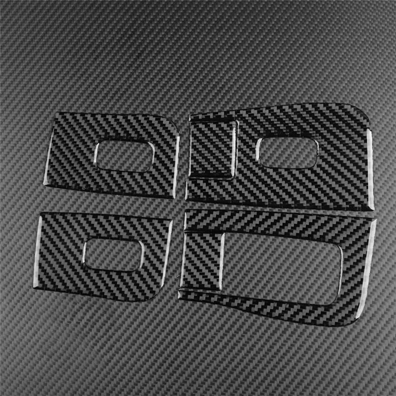 Soft Carbon Fiber For Tesla Model 3 Highland 2024 Car Window Lifter Switch Cover Trim Sticker Interior Accessories