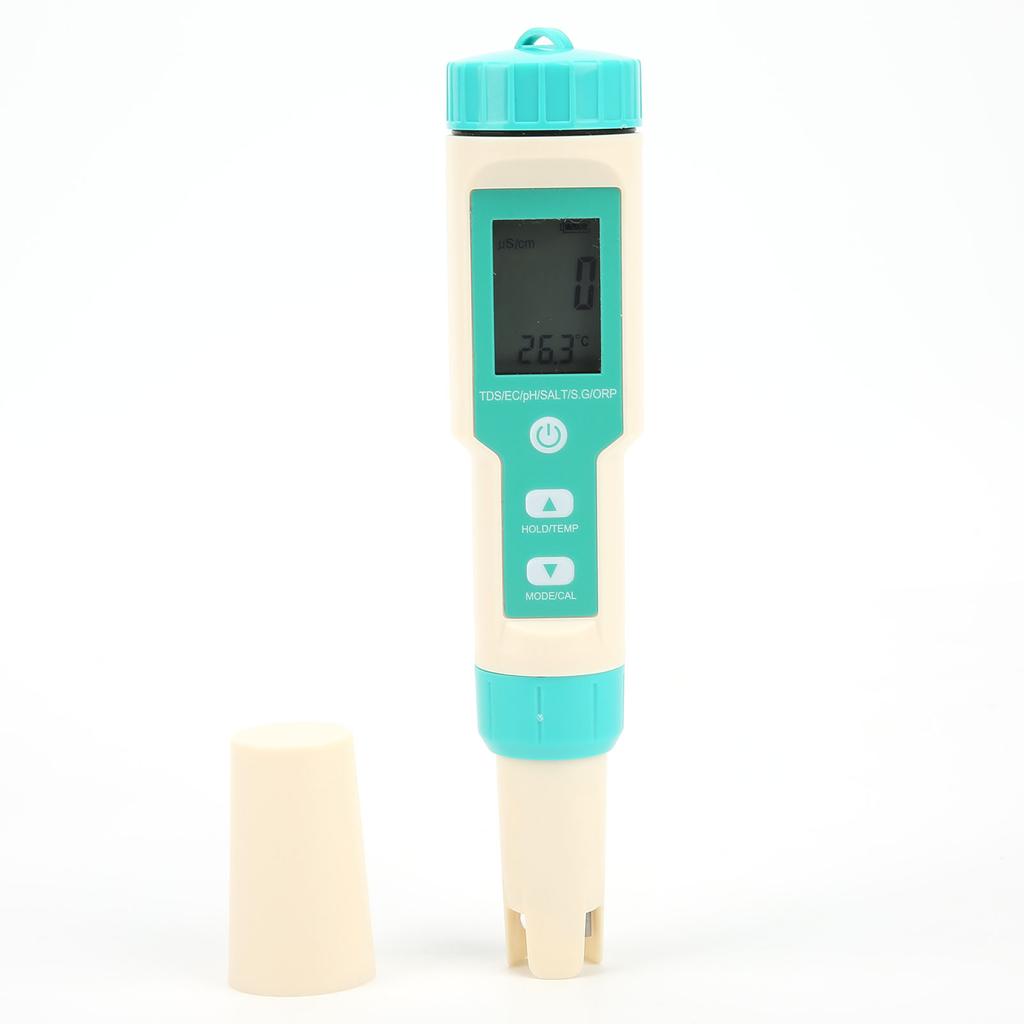 C600 7 In 1 Water Quality Test Pen PH TDS TEMP EC Salinity SG ORP Meter for Aquarium