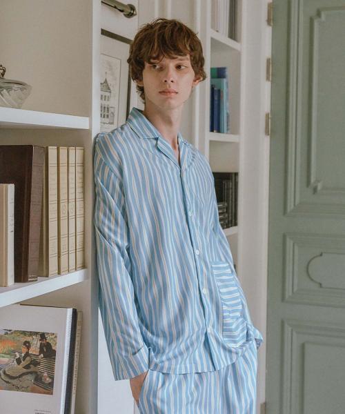 

[Sunday Lounge] Men s Forest Lake Pajama Long Set SMLEAST0071-LB [Shipped from Korea] 100% Authentic XL