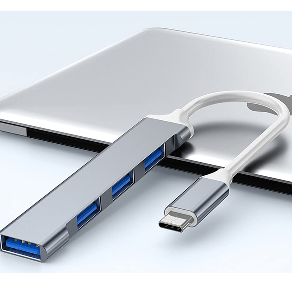 And Compact USB USB Hub for Windows and Compatible with Surface and Other Ideal for Remote Work and Ultra-slim, Lightweight, 3.0 Bus-powered 4-port