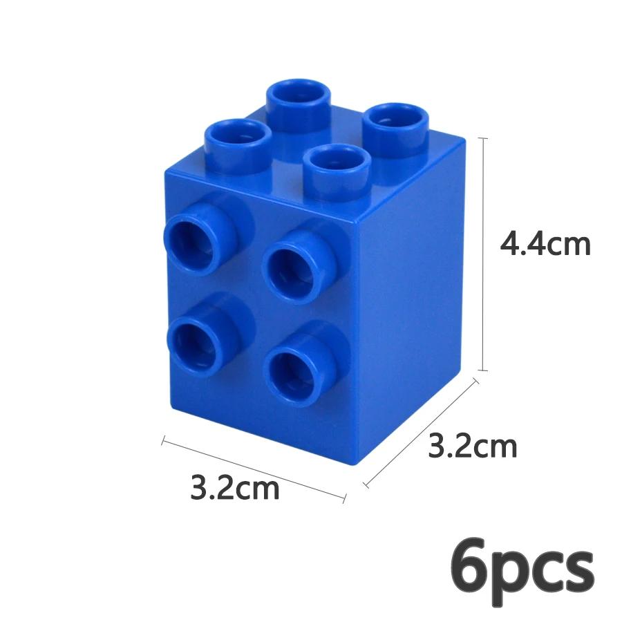 MOC Big Size Bulk Bricks Thick Building Blocks Educational Kid Creative Toys Slope Thin Large Particles Compatible With Duploes