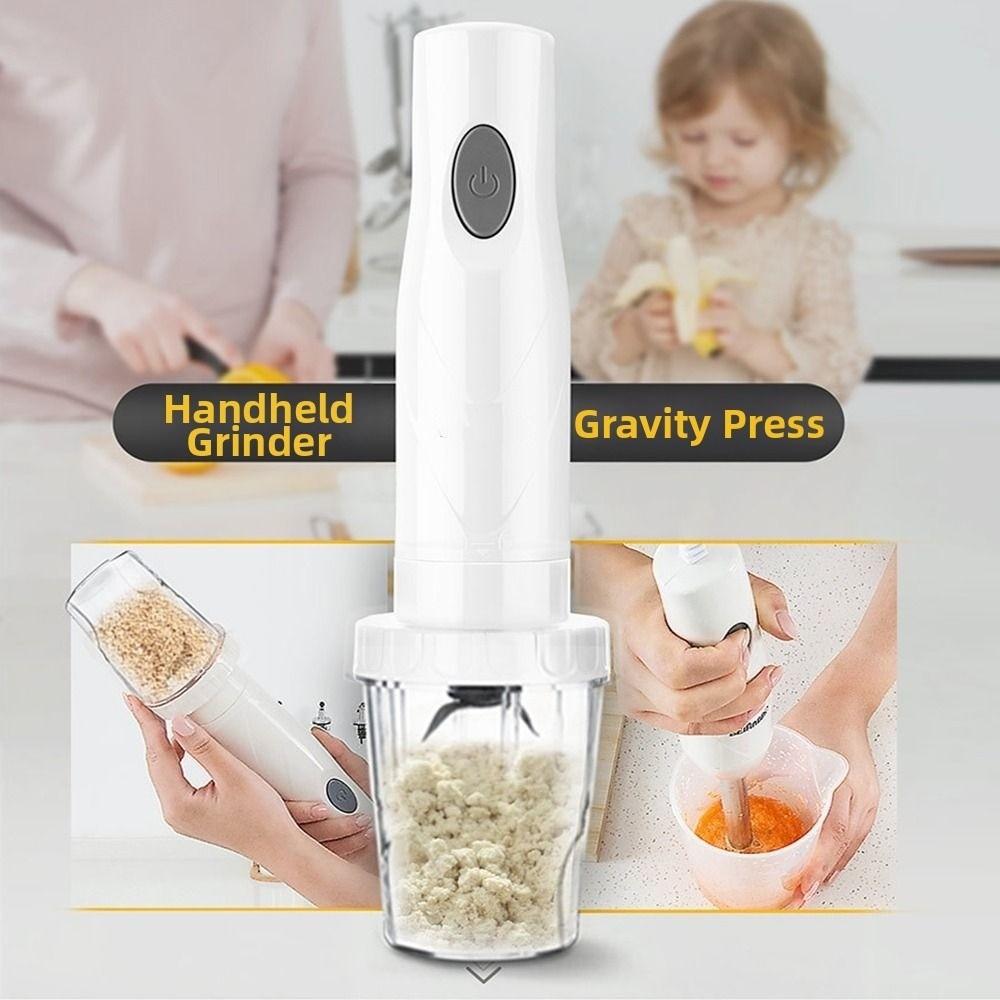 White Handheld Food Processor Stick Detachable Electric Food Mixer  Sauces Preparation