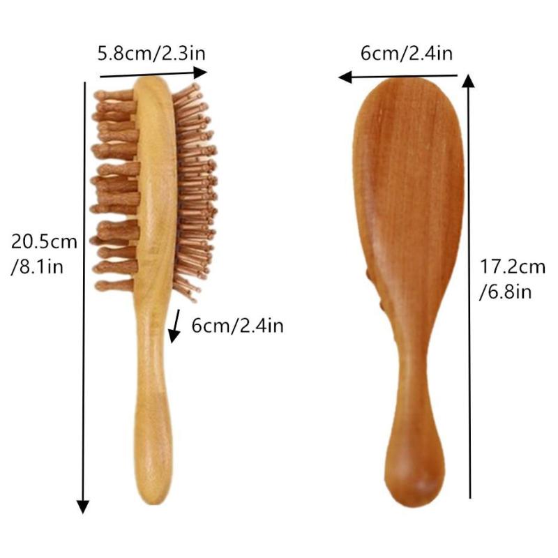 Air Cushion Comb Scalp Therapy Massage Comb Scalp Head Caring Natural Garapa Wooden Double-Sided Scraping Body Beautify Massager