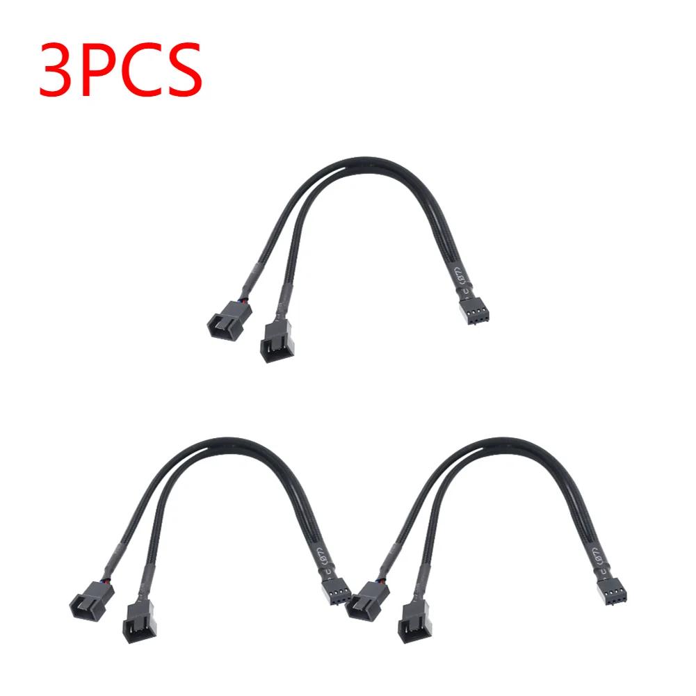 PWM 4pin Fan Extension Splitter Hub Cables Motherboard CPU 4 pin Y Splitter Cable Fan PC Case Fan Extension Adapter