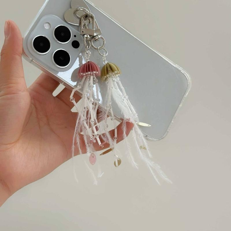 Unique Keychain Star Key Ornament Bag Pendant Delicate Jellyfish Decoration Aesthetic Bag Charm for Daily Party Use