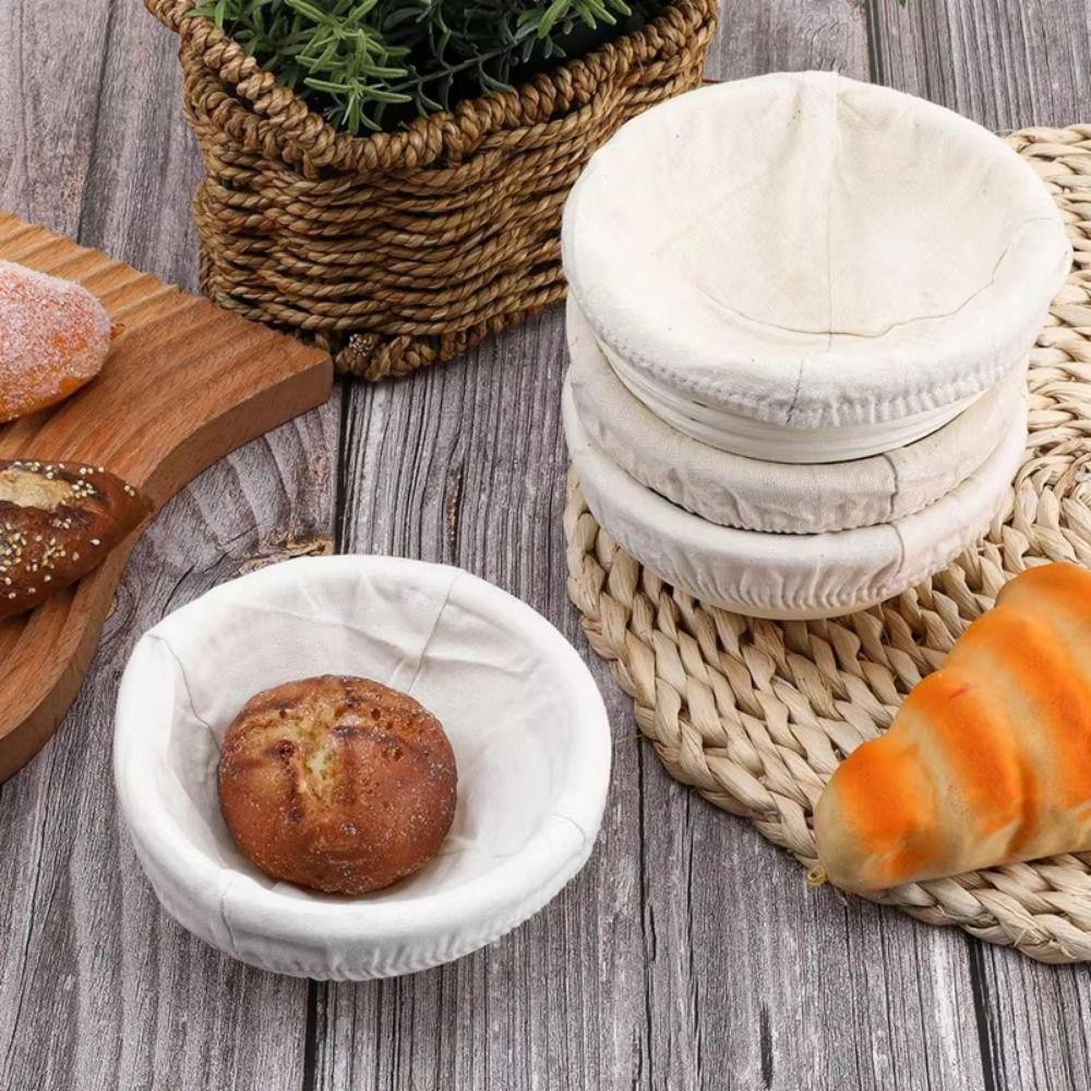 Round Bread Proofing Basket Linen Lining Bread Basket Sourdough Proofing Baske  Bread Making