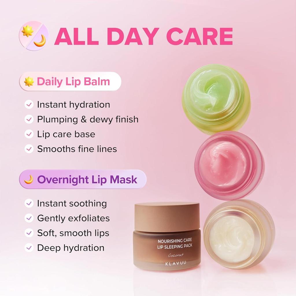 Klavuu Nourishing Care Lip Sleeping Pack Melon, Deep Moisture & Softening, 20g