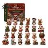 Christmas Advent Calendar 2026 Dog Calendar, 24-Day Acrylic Ornament Set with Mini Puppy Kids Gifts Figures, 2D Flat Tree Hanging Countdown