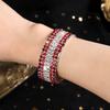 Multi-Row Rhinestone Bracelet Bride Multi-Layer Elastic Crystal Full Diamond Bracelet Women