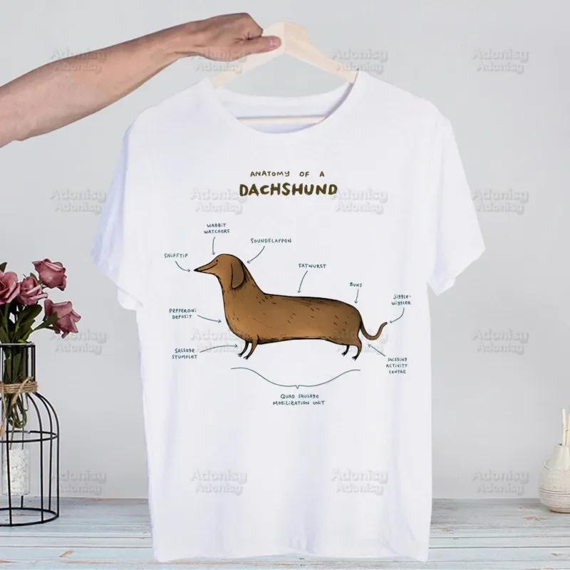 Dachshund Teckel Funny Cute Dog Animal Funny T Shirt Men New Casual Short Sleeve Tshirt Homme Manga Unisex T-shirt Tees