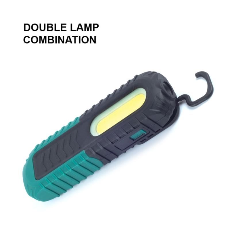 LED Magnetic Working Light Rechargeable USB COB Inspection Lamp Hanging-Hook Job Site Lighting for Car Repairing Camping