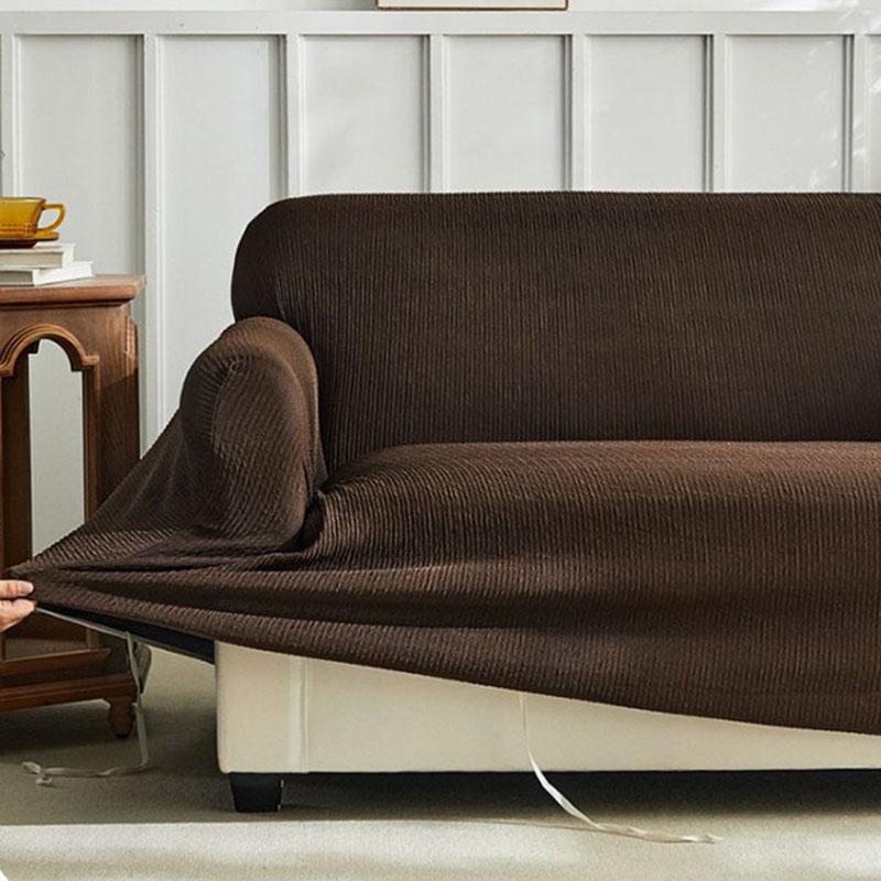 Thick Anti Slip Solid Sofa Cover Elastic All Cover Couch Slipcover for Four Seasons Soft Removable Dust Cover for Living Room