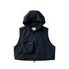 Men's Japanese Cityboy Hooded Workwear Vest - Lightweight, Multi-Pocket Design for Summer