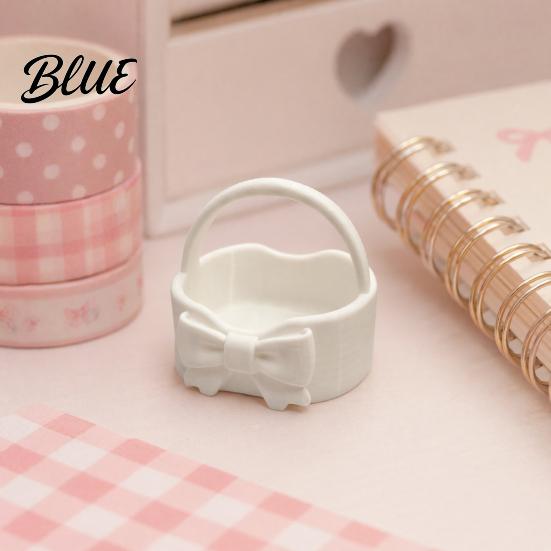 Makeup And Sundries Holder 3D Printed Bow Storage Basket Portable Rounded Design Lipstick