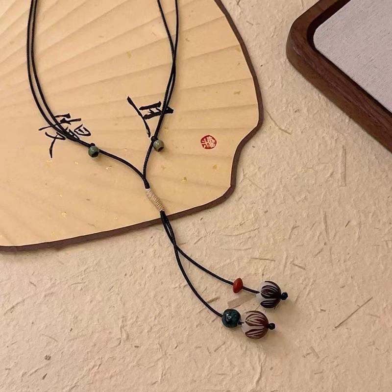 

Женское ожерелье Zen Retro с перьями - Этническая многослойная цепочка с бусинами для ключицы, длинный богемный стиль