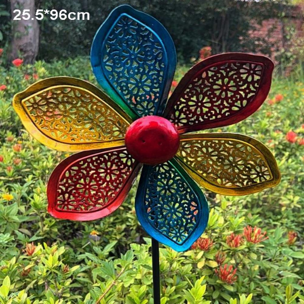 Eisenkunst Nordischer Rotator Eisen Einbetonierter Windmühlen Metall Garten Windrad Rotator