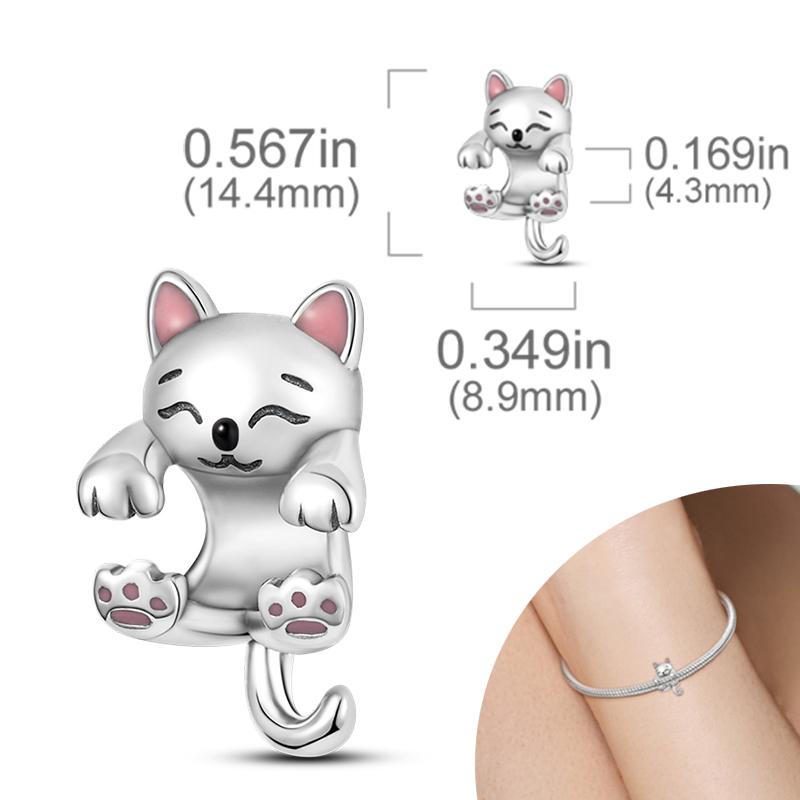 New 925 Silver Charms Bead Safety Chain Bead Fit Original Charms Bracelet Pendant Fine DIY Birthday Jewelry For Women