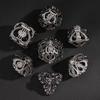 Cusdie Metal Music DND Dice with Small Bells - Unique Sound and Exquisite Hollow Design for D&D Tabletop RPG Gaming Enthusiasts