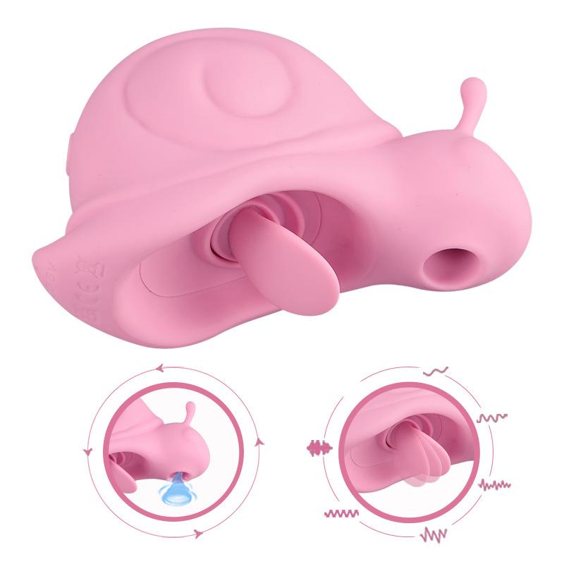 Snail Sucking and Jumping Egg Female Masturbator, Tongue Licking and Vibration, Three In One Suction Yin Second Trend, Fun Toy