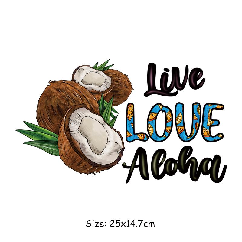 

Термонаклейки с изображением морского кокоса для одежды, футболки «сделай сам», наклейки для одежды, термопресс, аппликации, парчи, толстовки Ropa, термонашивка