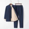 Herren Baumwolle Leinen Hanfu Tang Anzug: Zen-inspirierte Damen-Oberbekleidung mit Froschknöpfen für Frühling und Herbst.