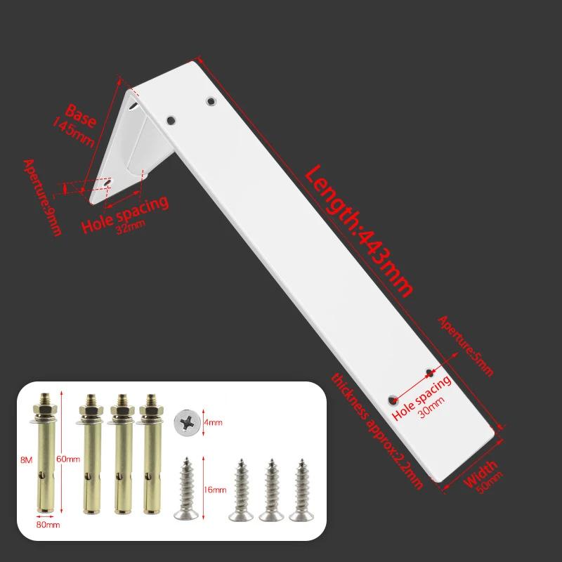 2 Pieces Heavy Duty Mantel Brackets, Large Metal Shelf, Wall Mounted Floating Triangle Hand Welded Countertop Holder, Load 250KG