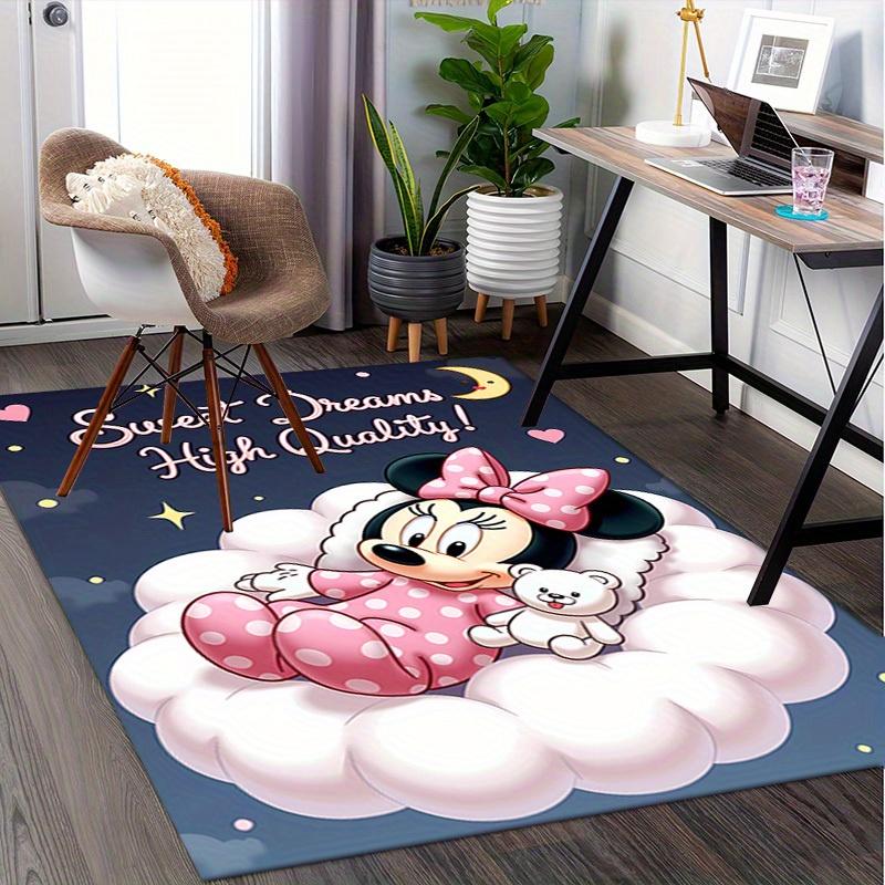 3D Printed Minnie Mouse,Cloud,Dreams Anti-Slip Rug - Machine Washable Office Rug for Living Room, Bedroom, Office - Multiple Sizes