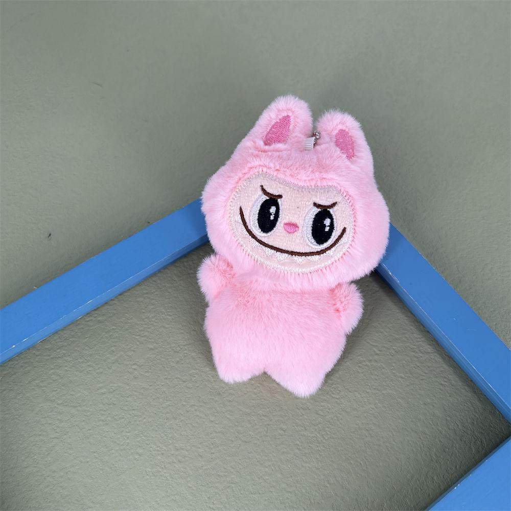 

Высокий внешний вид плюшевая игрушка Labubu сумка аксессуары ключ кулон кукла украшение для салона автомобиля кукла розовый