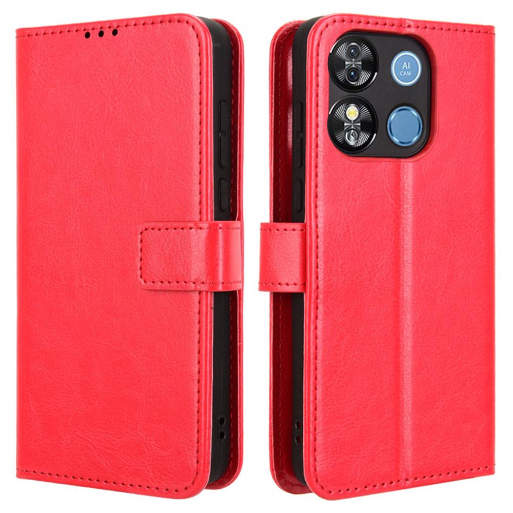 Für Oukitel C57 Pro/C57s Hülle Crazy Horse Textur PU Leder Handy Brieftasche Hülle