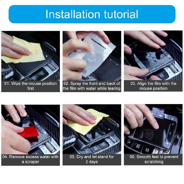 Automotive Accessories for W213 W205 W177 Multimedia Mouse Button Protective Film Car Center Console Mouse Button Film