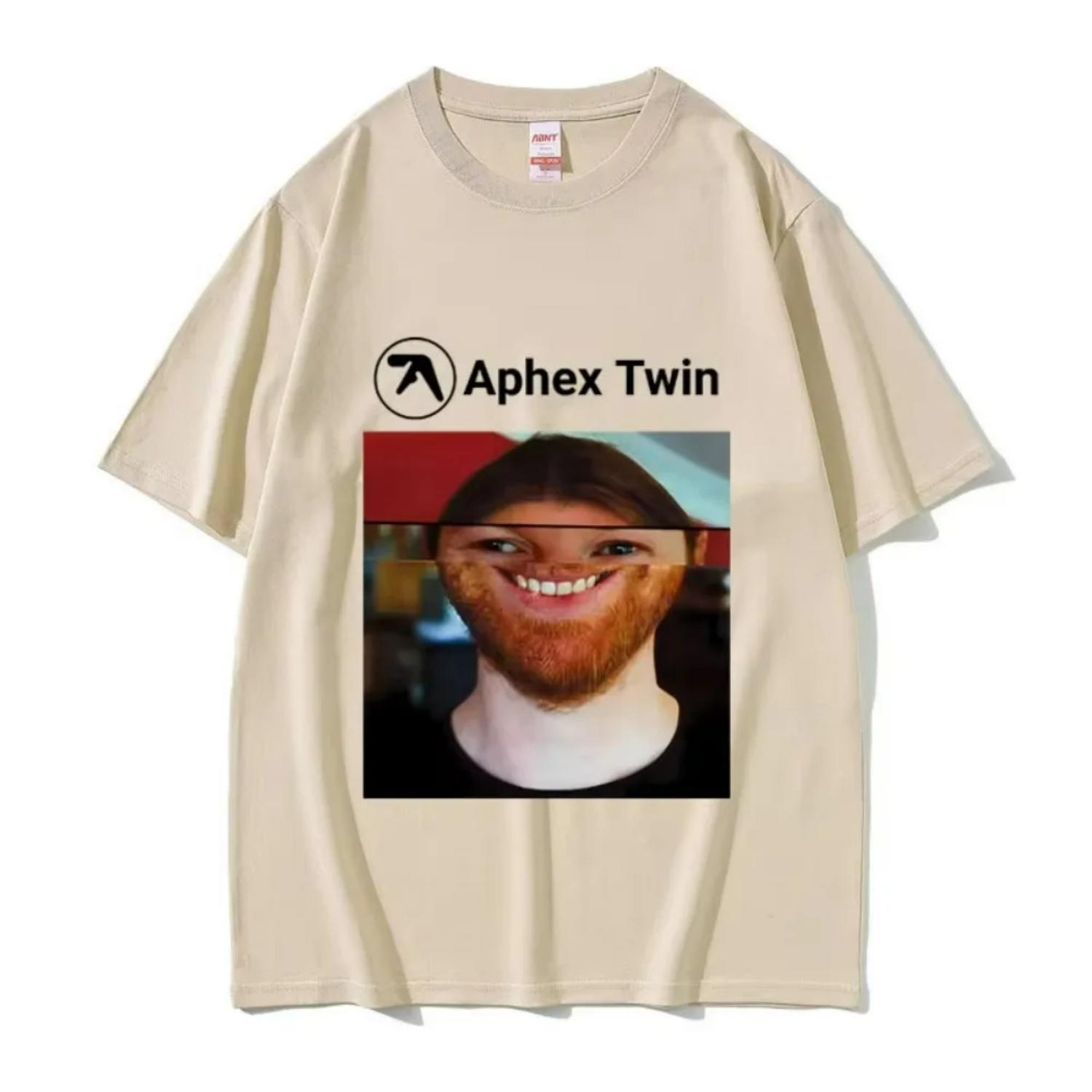 

Singer Aphex Twin Face Funny Meme T-shirt Men Women Fashion Vintage Oversized Streetwear Unisex Casual Soft Cotton T Shirts Tops S чёрный