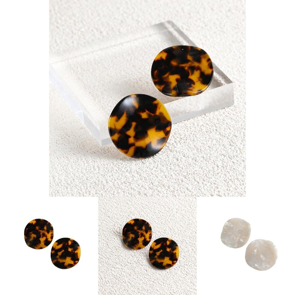 Geometric Round Unique Stud Earrings Trendy Alloy Fashion Accessories Women For