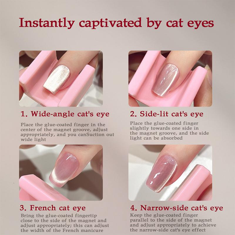 U-Shaped Creative Nail Art Cat Eye Magnet For 5D Cat Eye Gel Effect Wide Light Anti-Slip Nail Props Tools Gel Special Nail Diy