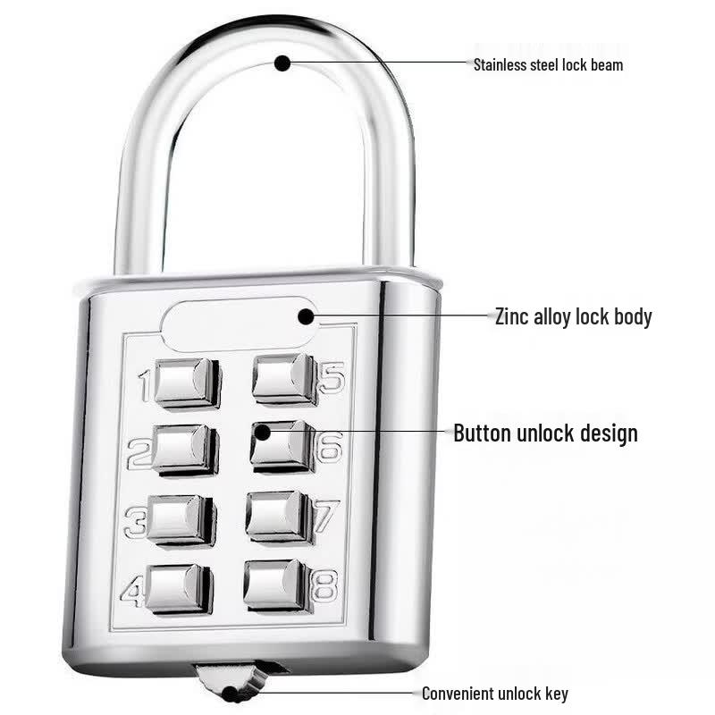 Miling Cabinet Luggage Gym Locker Anti-theft Padlock Silver (Pack of 4)