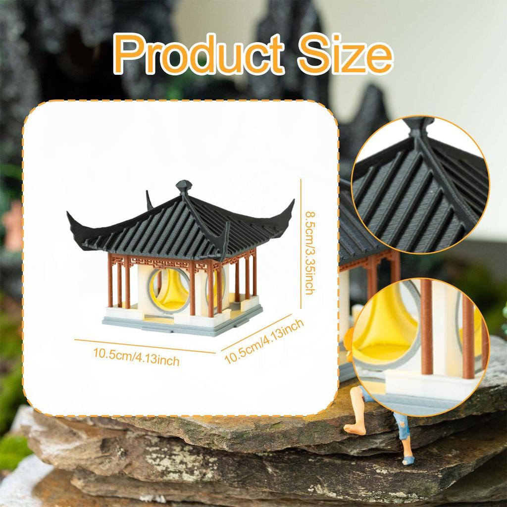 Miniature Pagoda Figurine Tank Decor Ornament Versatile Plant Pot Micro Landscape Sculpture