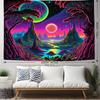 VIKAMA Alien Illusion Wandteppich Farbverlauf Illusion Wohnzimmer Schlafzimmer Bohemian Dekoration SciFi Kunst Zimmer Dekoration