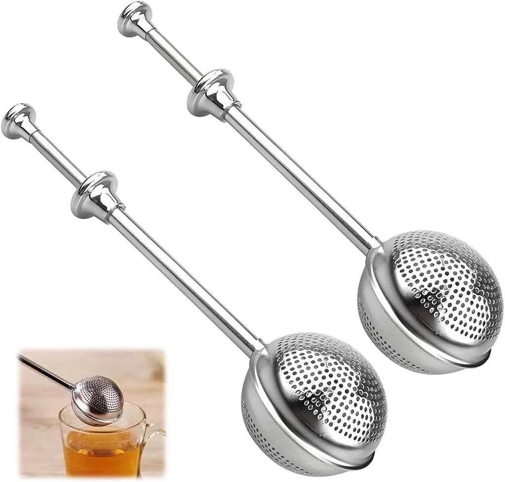 For Loose Tea Tea Strainers Food-Grade Stainless Steel Tea Infuser With Handle Fine Mesh Tea Ball Filter Tea Diffusers Steeper