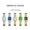CURREN Luxurious Elegant Women's Watches Classic Rectangular Dial with Rhinestones Stainless Steel Waterproof