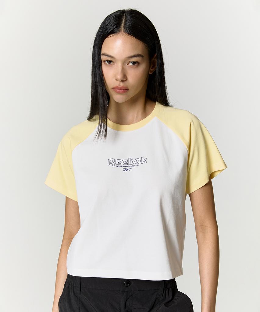 REEBOK Printed Raglan T-Shirt (W) - Butter