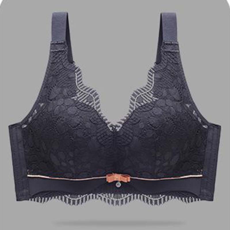 Women's Thin Section of Anti-sagging Polymerization Bra To Collect Vice Breasts Large Breasts Show Small Upturned Bra Without Steel Ring