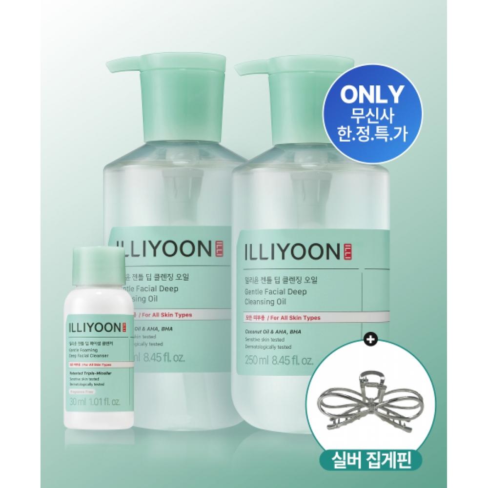 Illiyoon [free Hairpin] Gentle Deep Facial Cleansing Oil 250ml 2 Packs+free Cleanser 30ml none