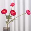 4 Heads Artificial Lotus Rose & Tea Rose Fake Flowers Wedding Floral Material Party Decoration Bridal Bouquet Photo Props Faux