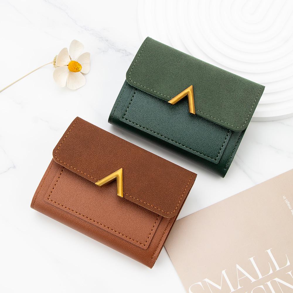 Korean Style Women's Short Wallet: Large Capacity Coin Purse & Card Holder
