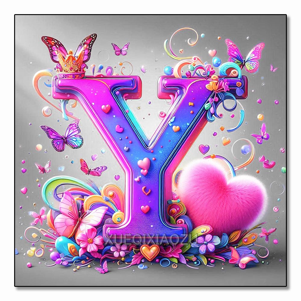 

5D Art Letter Алмазная картина Комбинация Полный квадрат Круглый Алмазная мозаика Абстрактное цветное украшение для дома Full Round 20x20CM