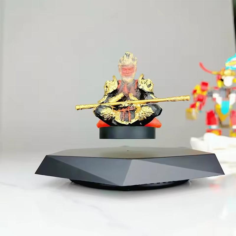 A Magnetic Suspension Display Stand With Rotating Function, Suitable For Collectibles, Jewelry, Hand-Made Doll Display