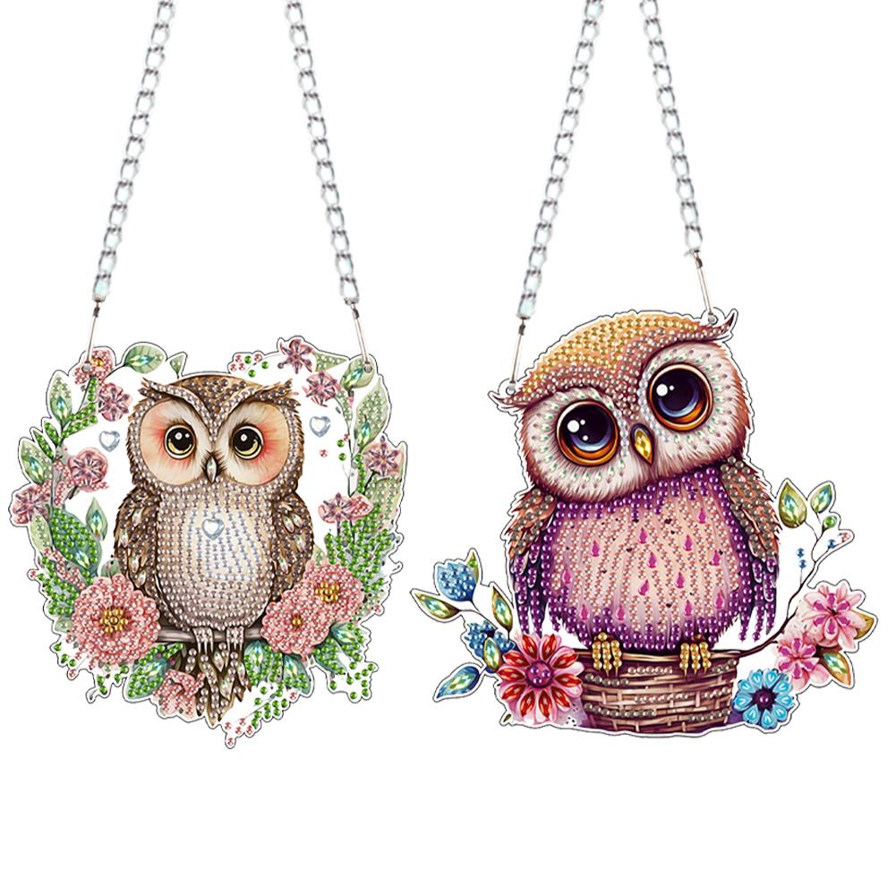 2D Flat DIY Hanging Diamond Art Kits Diamond Painting Set Rhinestone Diamond Art Window Pendants Home Wall Decoration Crafts