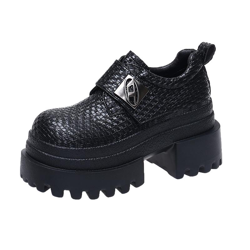 Fashion Designer 9CM High New Autumn Women Weave Leather Sneakers Pumps Platform Casual Shoes Thick Sole Walking Shoes Zapatos Mujer