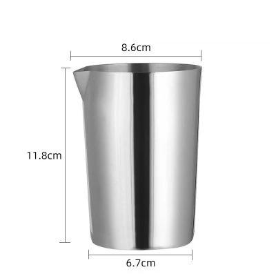 500ML Cocktail Shaker Stainless Steel Mixer Drink Mixing Glass Bartending Utensil Stirring Tin Bartending Stirring Cup Bar Tool серебряный