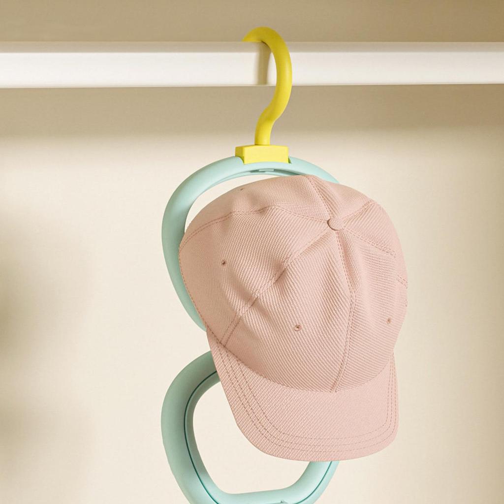 6 Hooks Spliceable Baseball Cap Rack Round Hat Stand and Holder Organizer for Door Closet Storage Hanger Hat Organizer Hanging